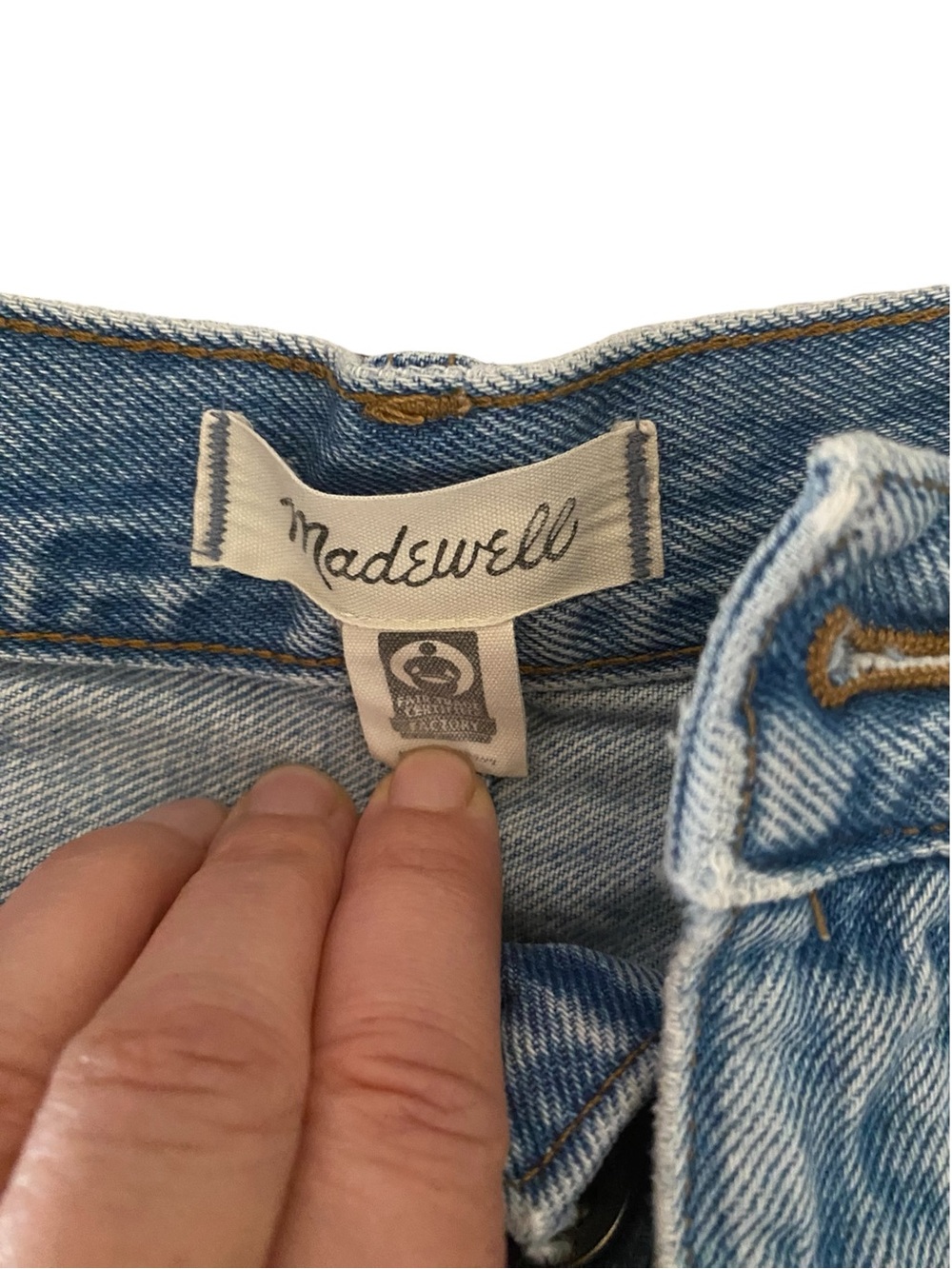 Madewell Relaxed Denim Medium Wash Cutoff Jean Shorts Button Fly 29 Basic boho - Picture 5 of 10